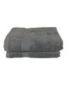 Lot de 5 Grandes Serviettes Eponge 600 g/m²  100 % coton - Anthracite