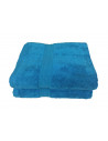 Lot de 5 Grandes Serviettes Eponge 600 g/m²  100 % coton - Turquoise
