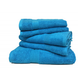 Lot de 5 Grandes Serviettes Eponge 600 g/m²  100 % coton - Marron