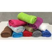 Lot de 5 Grandes Serviettes Eponge 600 g/m²  100 % coton - Marron