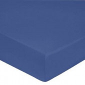 Drap Housse Jersey Tête et Pied  Relevable Bonnet 30cm  Coton Extensible Marine