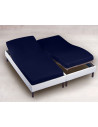 Drap Housse Jersey Tête et Pied  Relevable Bonnet 30cm  Coton Extensible Marine