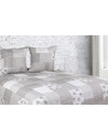 Couvre lit Microfibre Matelassé Façon Patchwork Grey 230x250cm  
