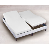 drap housse 2x70x190 blanc