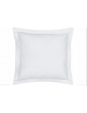 Housse de Couette 240x280 uni blanche coton + 2 taies carrées assorties