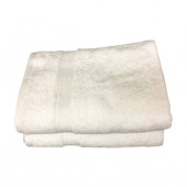 Lot de 5 Grandes Serviettes Eponge 600 g/m²  100 % coton - Blanche