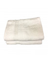 Lot de 5 Grandes Serviettes Eponge 600 g/m²  100 % coton - Blanche