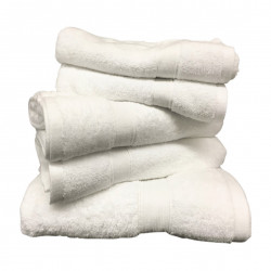 Lot de 5 Grandes Serviettes Eponge 600 g/m²  100 % coton - Marron