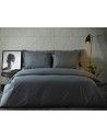 Housse de Couette 240x280 unie anthracite  + 2 taies assorties