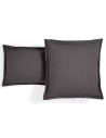 Housse de Couette 240x280 unie anthracite  + 2 taies assorties