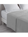 Drap plat 270x325 gris souris grandes dimensions